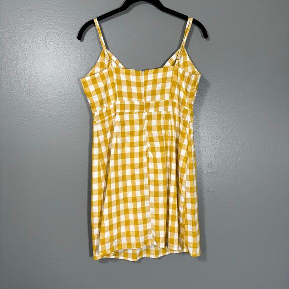 Forever 21 NWT Women's Yellow Gingham Sundress - Size Large - Summer Cottage - Picture 7 of 7
